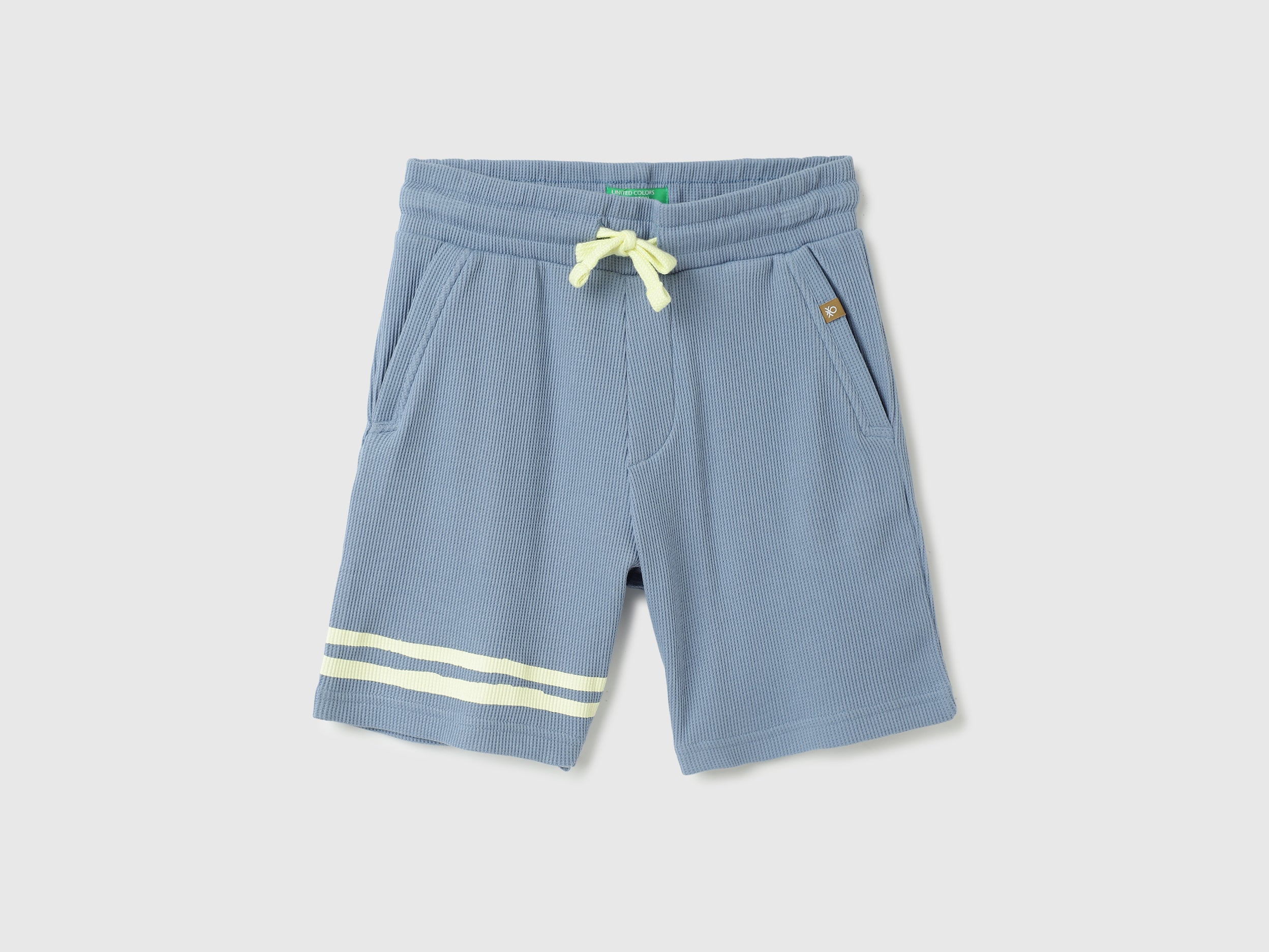 Striped Bottom Drawstring Regular-Fit Shorts