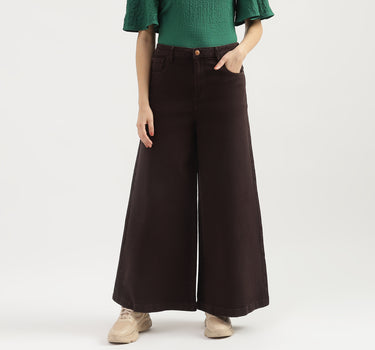 Solid Wide Leg Fit Trousers