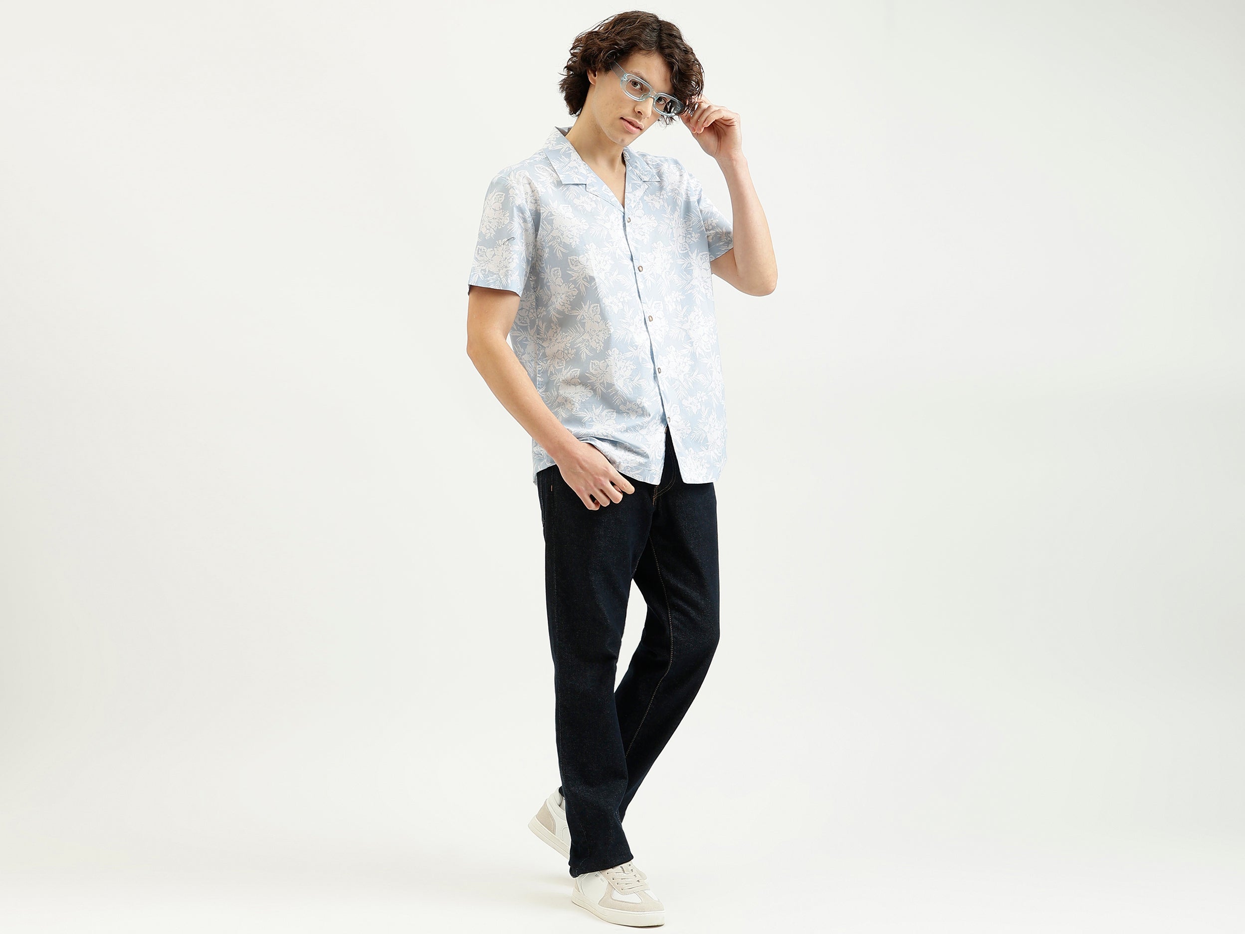 Regular Fit Spread Collar Printed Shirt