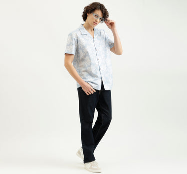 Regular Fit Spread Collar Printed Shirt