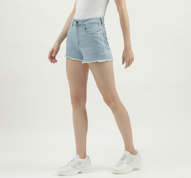 Women's Solid Regular Fit Shorts