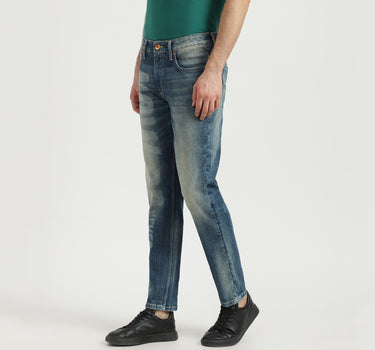 Mens Cropped Solid Jeans