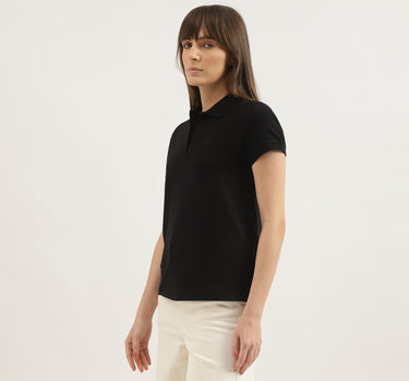 Regular Fit Polo Neck Solid T-shirts