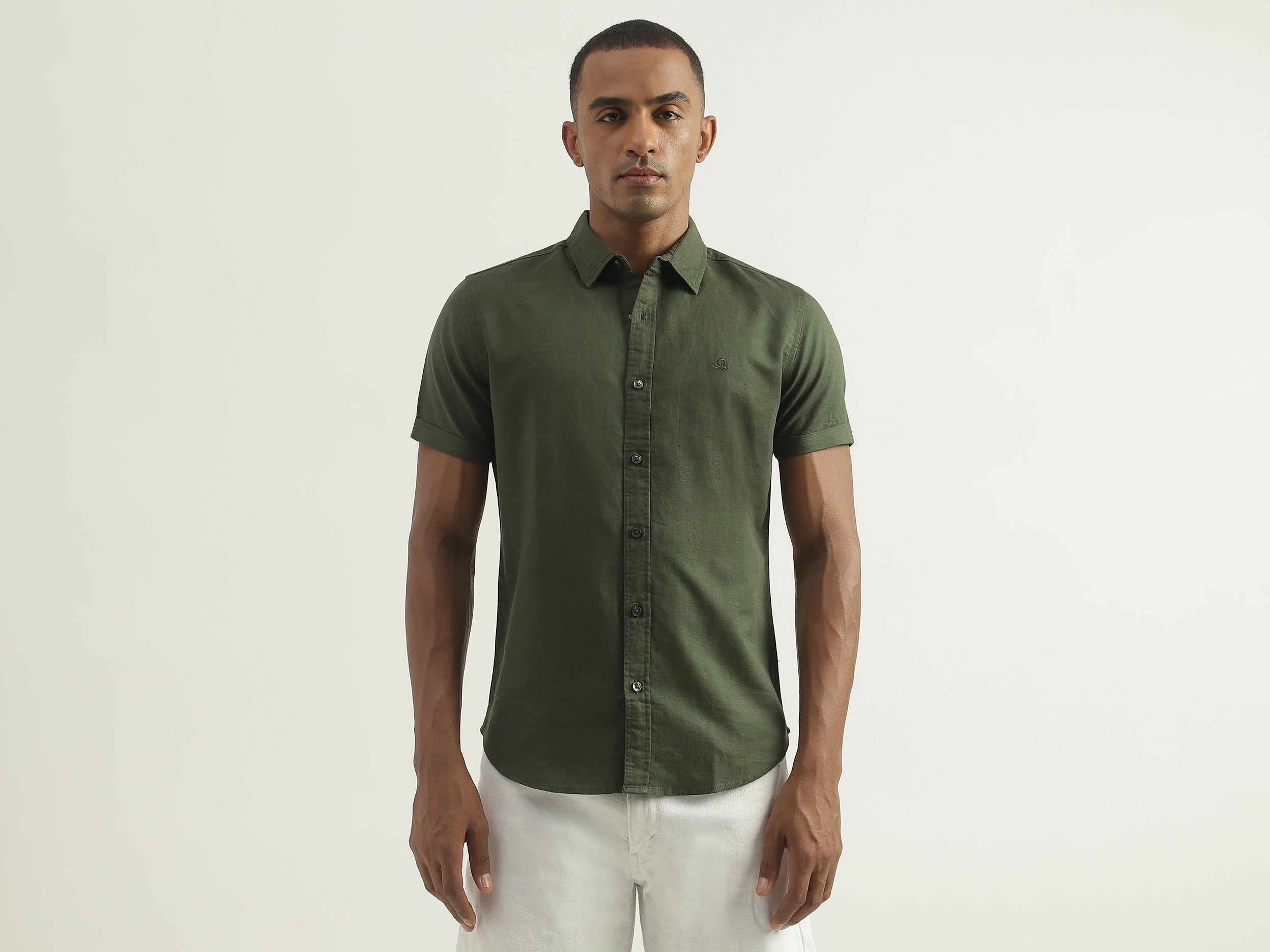 Olive Linen Shirt