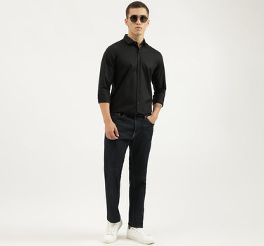 Slim Fit Cut Away Collar Solid Shirts