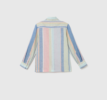 Regular Fit Spread Collar Striped Shirt