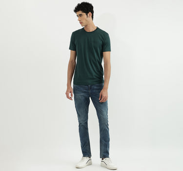 Men Solid Carrot Fit Jeans