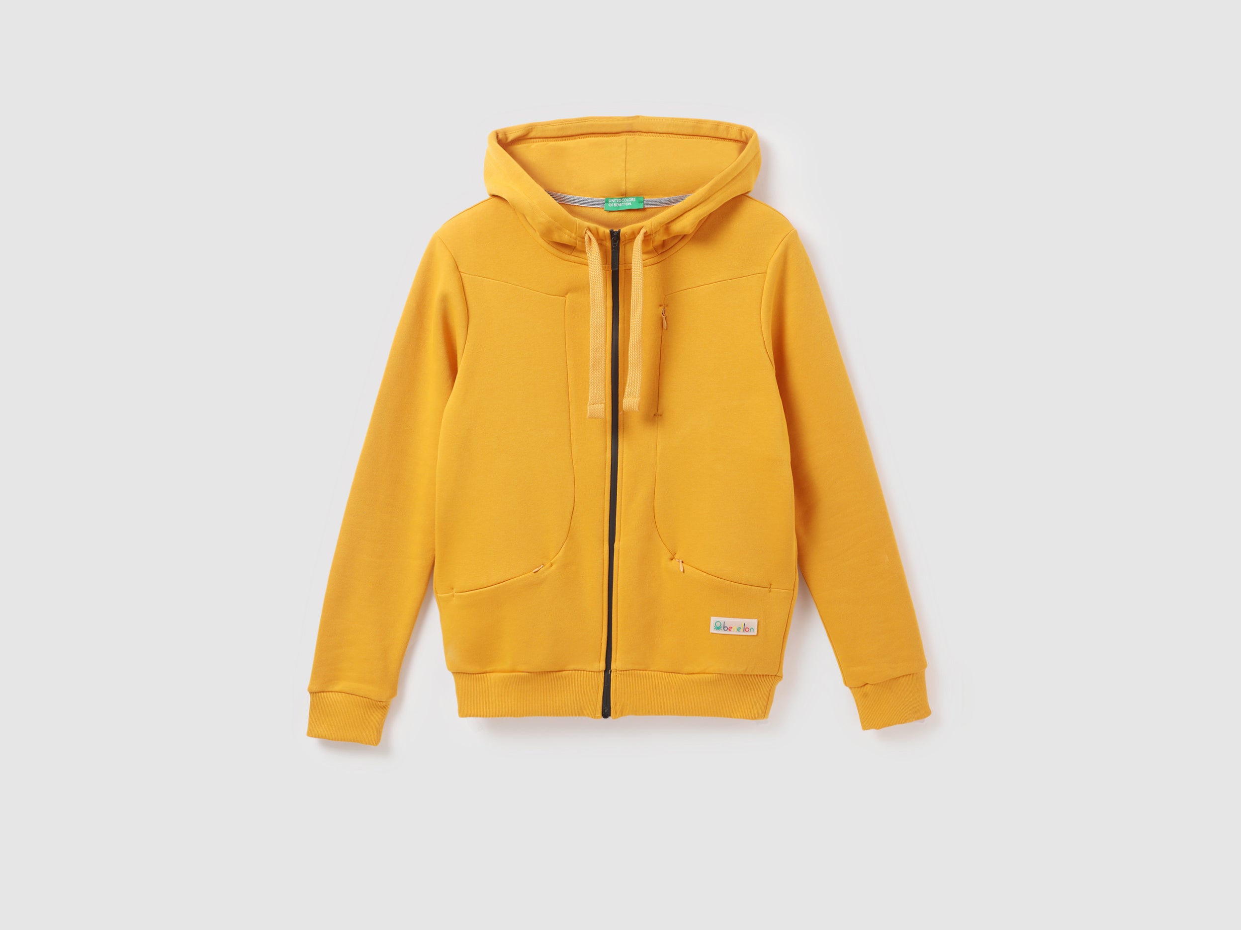 Ajio Mustard Zip Hoodie Jacket Mustard Yellow Sweatsuit Buy Men