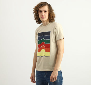 Men Printed Round Neck T-Shirt