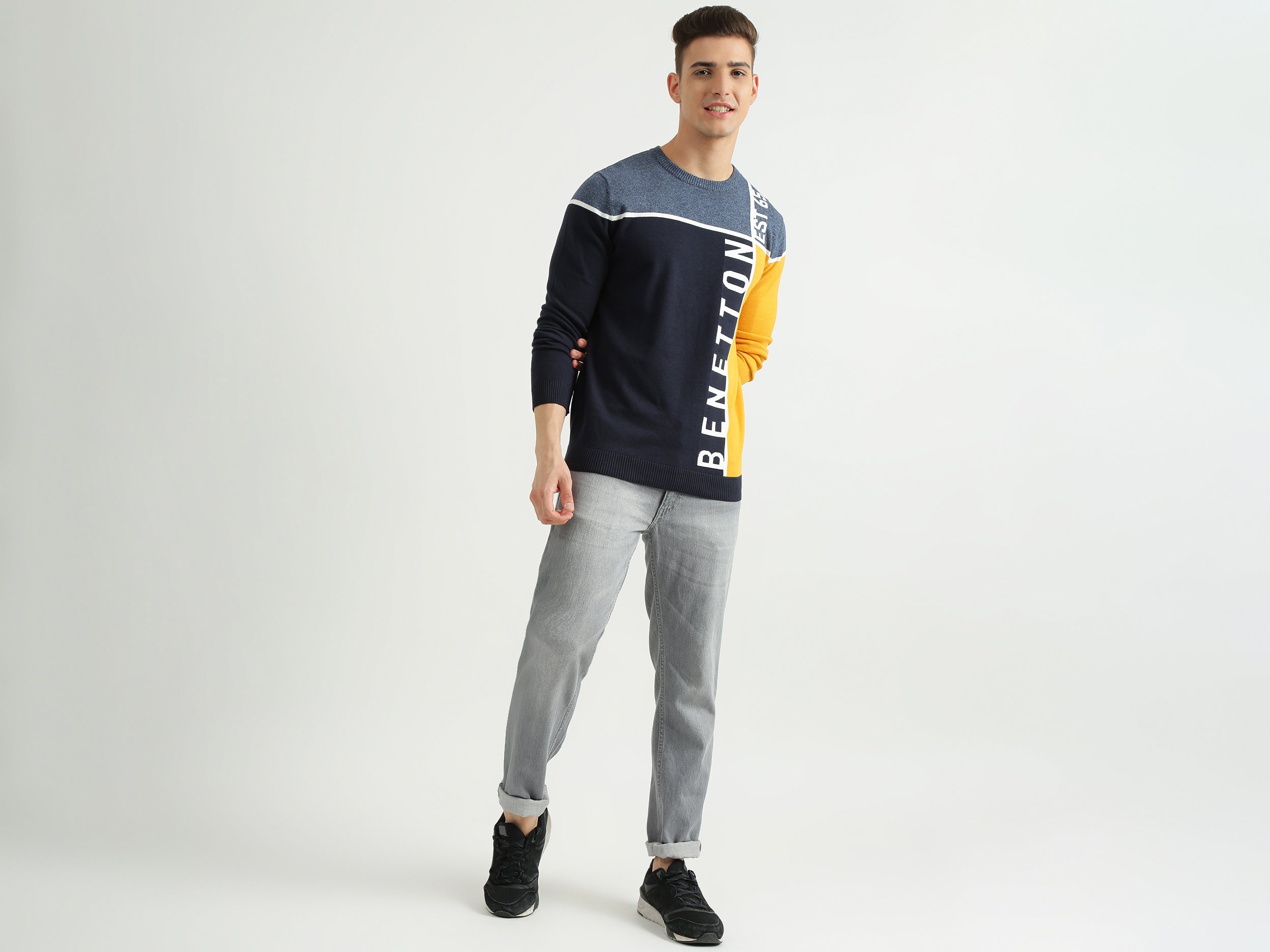 Mens Colourblocked Sweater