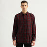 Men's Regular Fit Spread Collar Checked Shirts