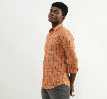 Cotton Checked Spread Collar Mens Shirts