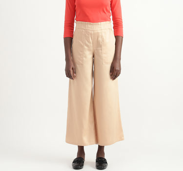 Tencel Solid Regular Length Women Trousers