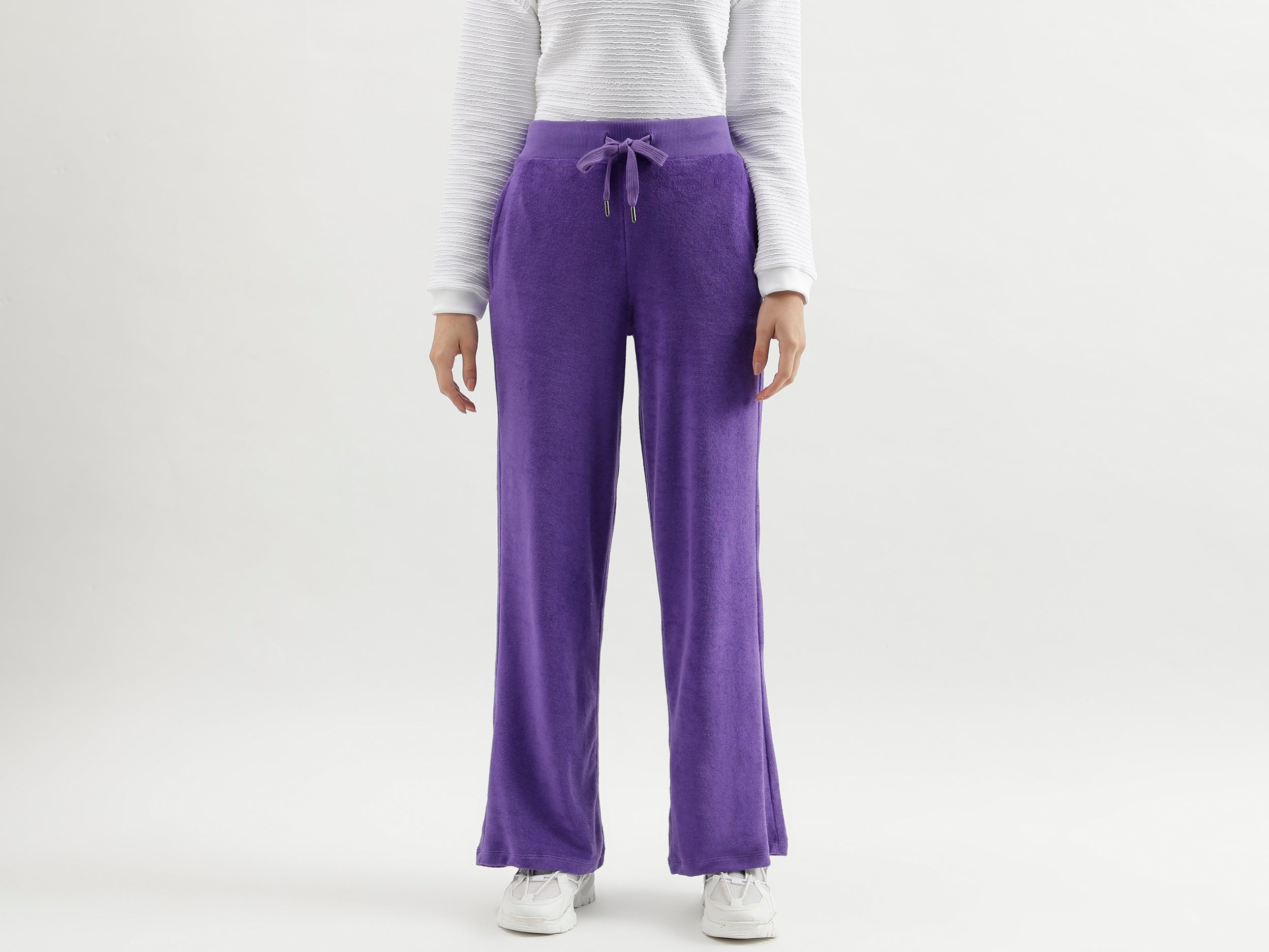 Solid Coloured Wide Leg Joggers