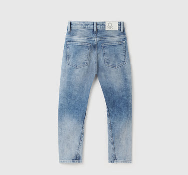 Boy's Solid Carrot Fit Jeans