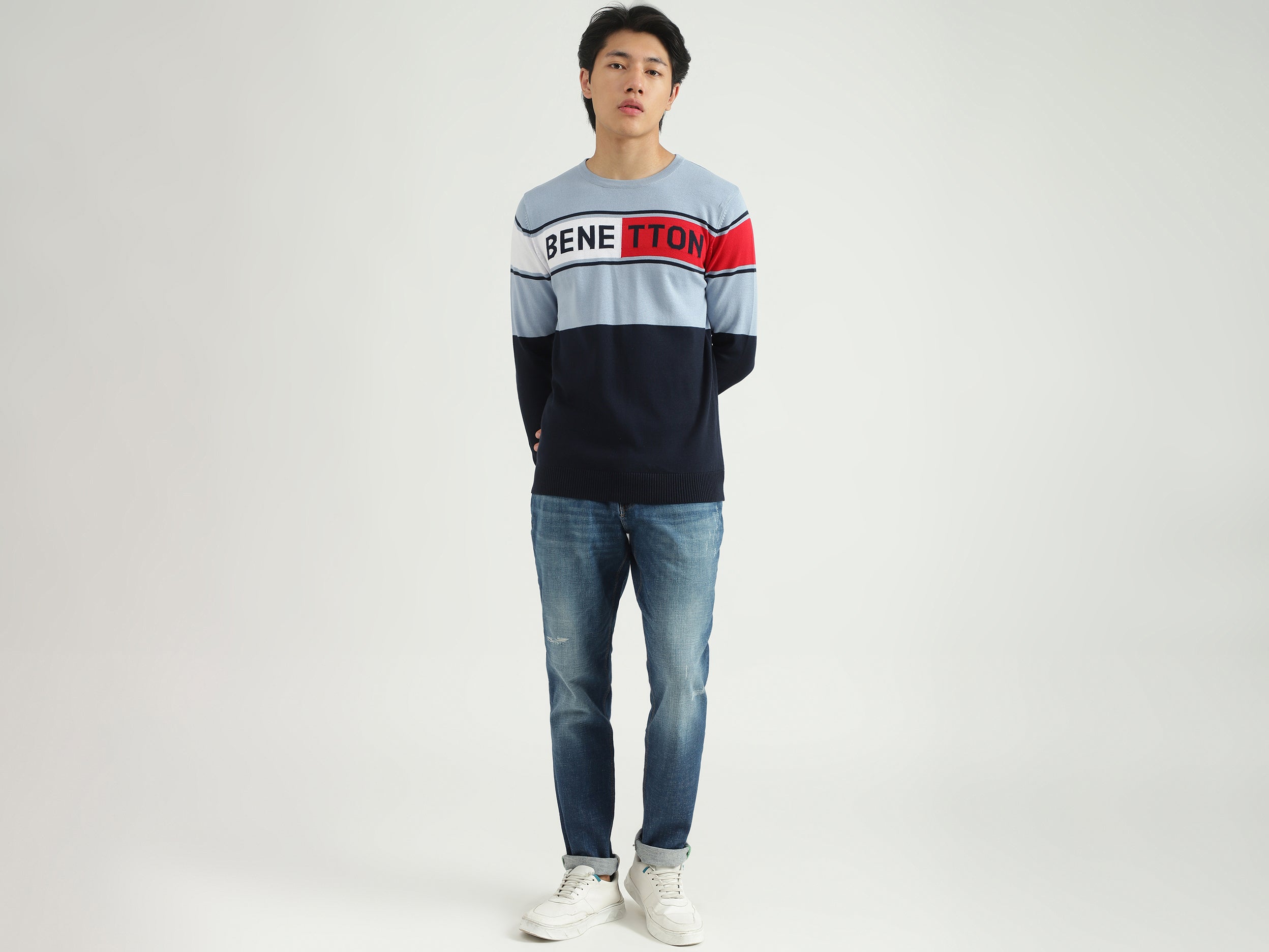 Men Colorblock Sweater