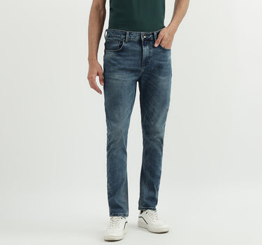 Men Solid Carrot Fit Jeans