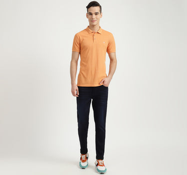 Mens Carrot Fit Solid Jeans