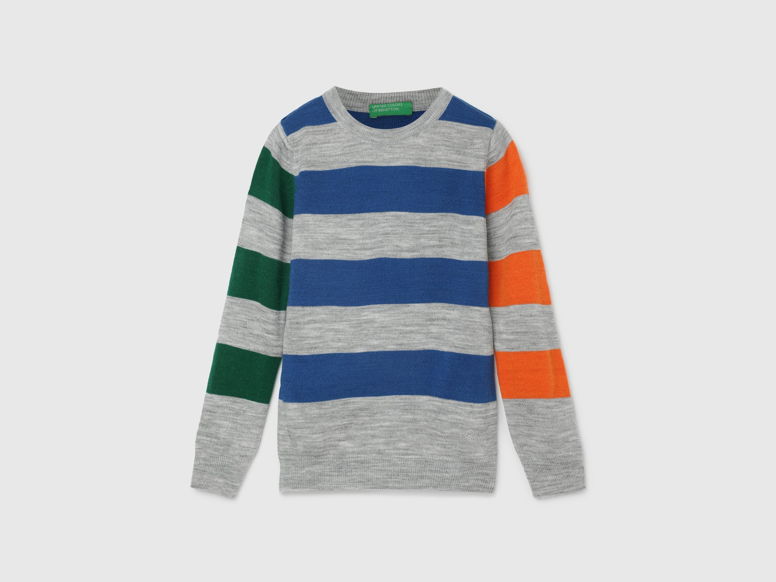 Regular Fit Round Neck Striped Sweater