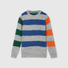 Regular Fit Round Neck Striped Sweater