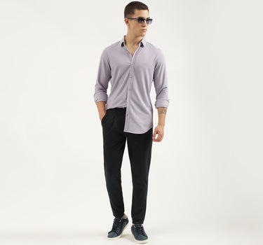 Solid Slim Fit Trousers