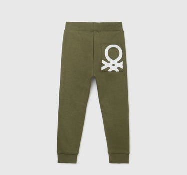 Boy's Solid Regular Fit Joggers with Drawstring Closure