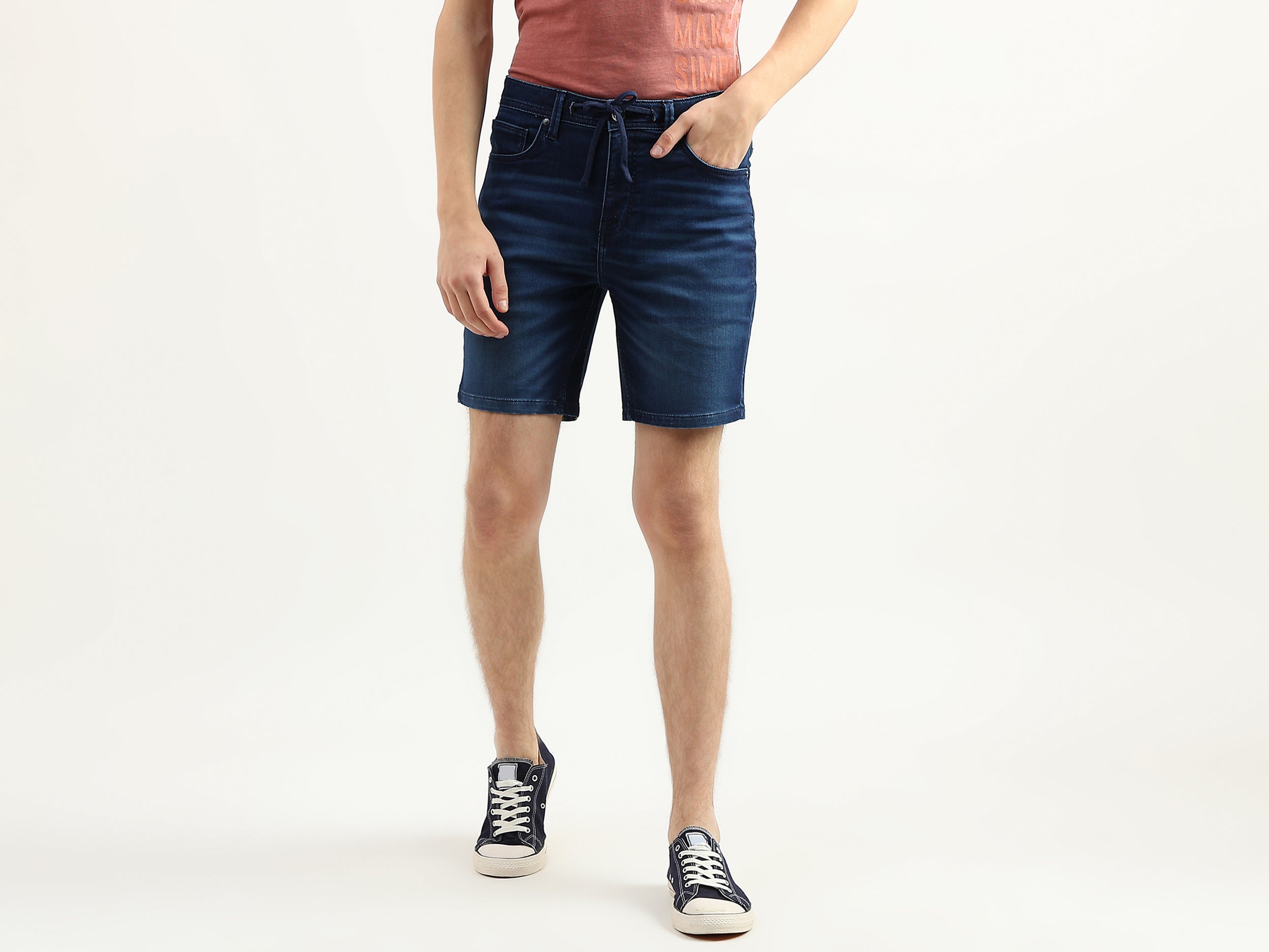 Men Solid Slim Fit Shorts