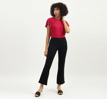 Women Solid Regular Fit Trousers