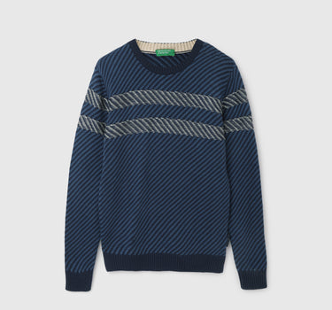 Men's Regular Fit Round Neck Tricot Sweater