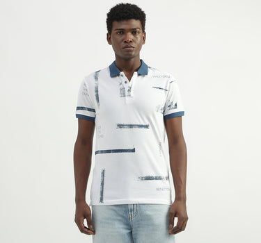 Cotton Printed Polo Collar Mens T-shirts