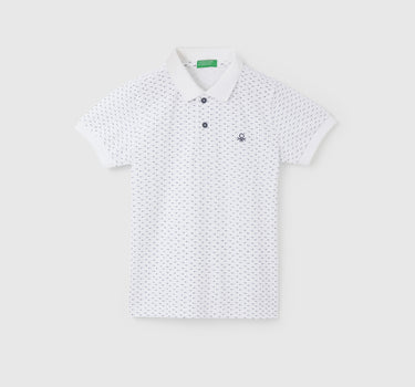 Regular Fit Polo Collar Printed T-Shirt