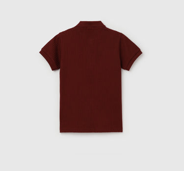 Jacquard Interlock Polo Collar T-Shirt