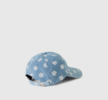 CAP WITH DENIM LOOK PRINT