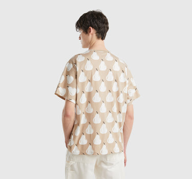 BEIGE T-SHIRT WITH PEAR PRINT