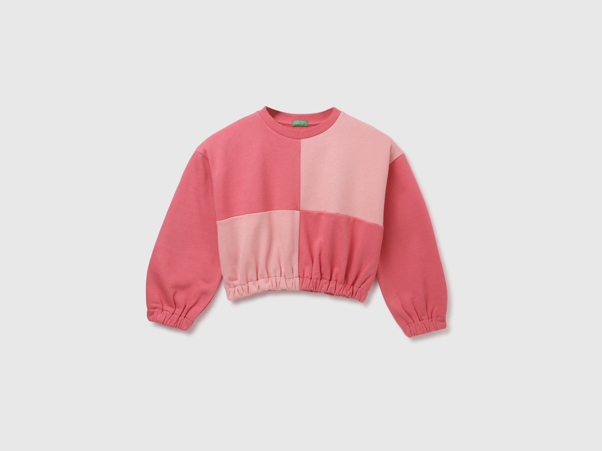 Regular Fit Crew Neck Colorblocked Girl's Sweatshirt