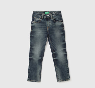 Boy's Solid Straight Fit Jeans