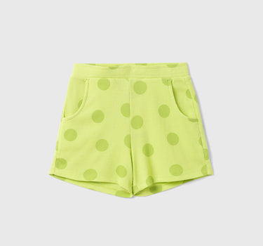 Girl's Regular Fit Polka Dot Print Bermuda Shorts