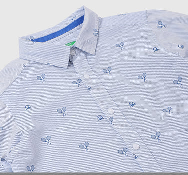 Cotton Printed Spread Collar Boys Shirts