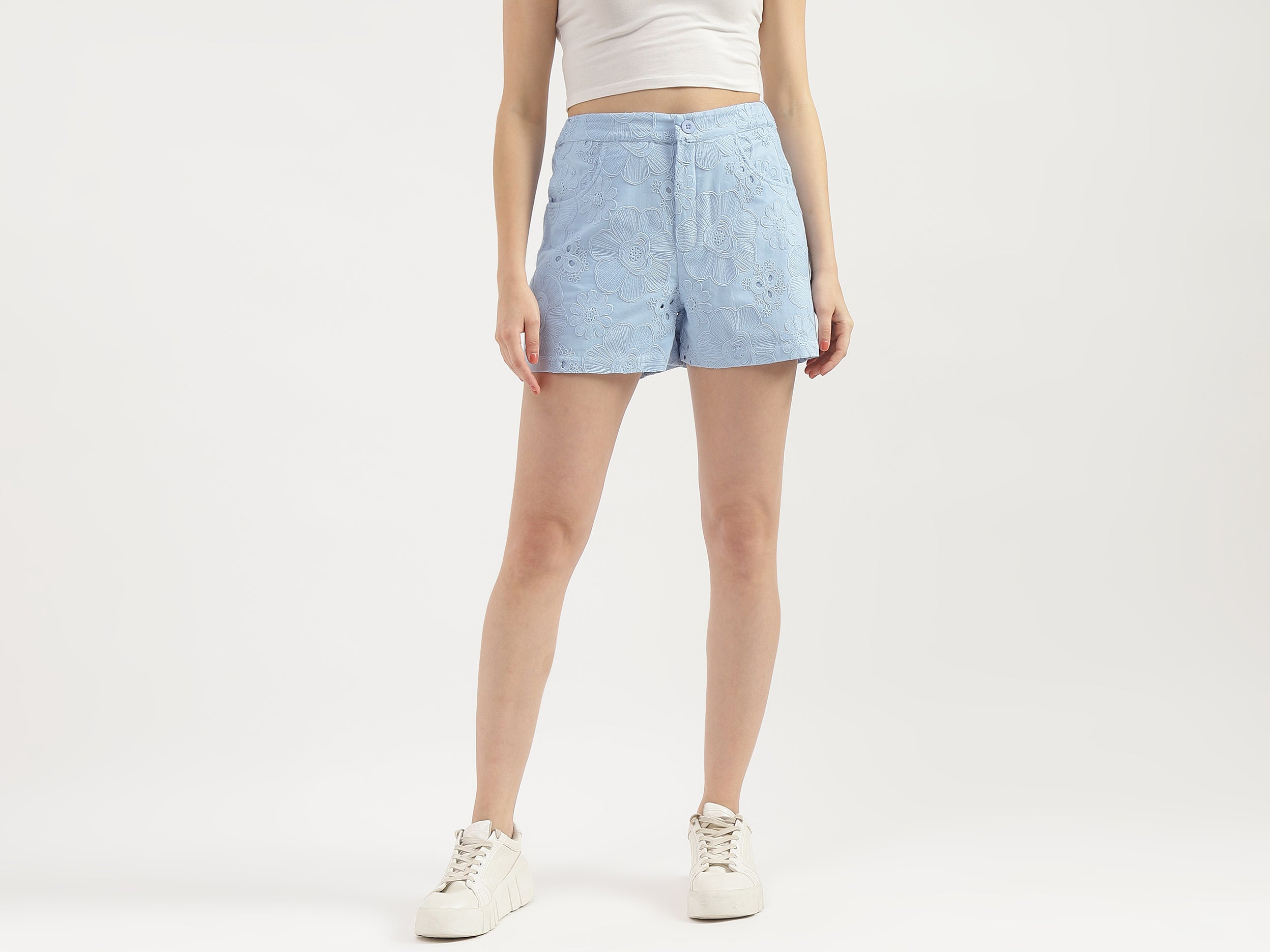 Embroidered Regular Fit Shorts