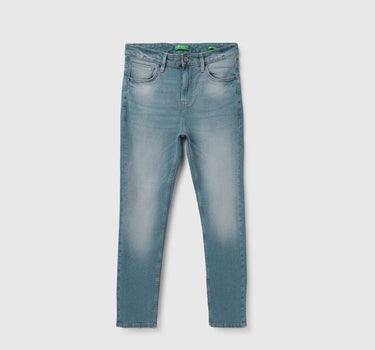 Solid Mid Rise Jeans