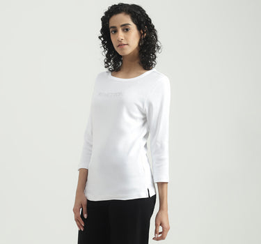 Cotton Solid Round Neck Women Tops