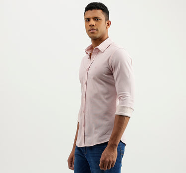 Slim Fit Spread Collar Printed Shirt