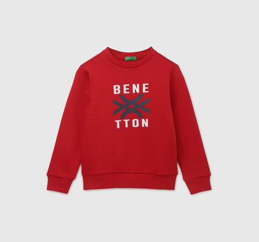 Boy's Regular Fit Crew Neck Printed Sweatshirt