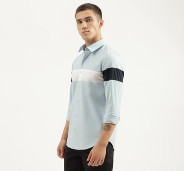 Slim Fit Spread Collar Solid Shirts