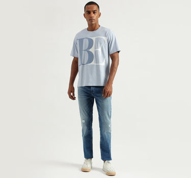 Men's Boxy Fit Round Neck Printed Tshirts