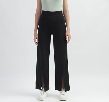 Solid Regular-Fit Trousers