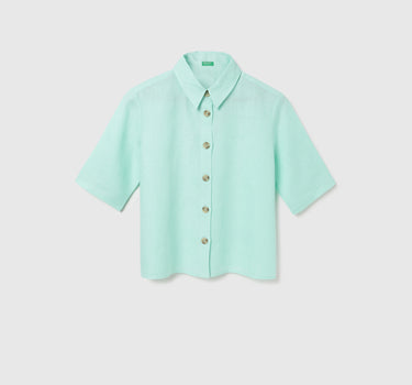 Regular Fit Spread Collar Solid Shirt