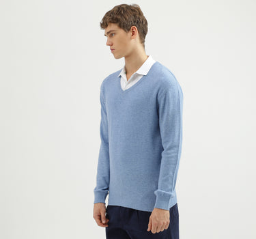 Men's Regular Fit V-Neck Solid Sweater