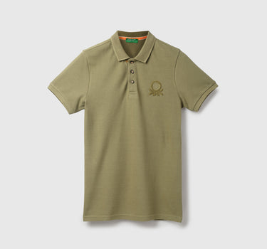 Cotton Solid Polo Collar Mens T-shirts