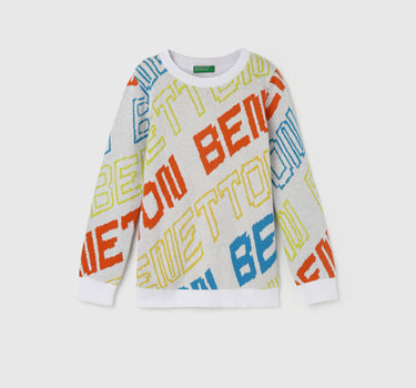 Boy's Regular Fit Crew Neck Patterned Sweaters